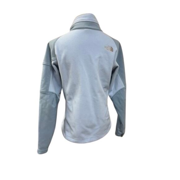 "THE NORTH FACE" 2 Tone Blue Fleece Women's Zip Fleece SZ S INSIDE LINER SNAPS - Picture 3 of 16